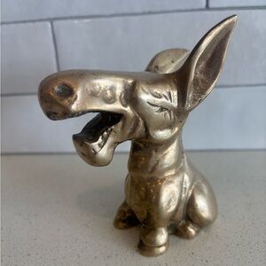 Vintage Political Democrat Laughing DONKEY Solid Brass Bottle Opener